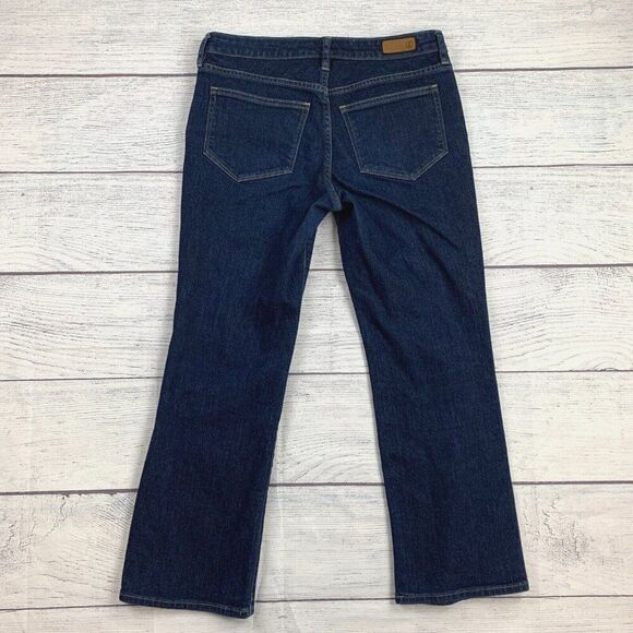Lands' End Jeans sz 2 Petite Bootcut Dark Wash 25.5" Inseam Short - Picture 5 of 12